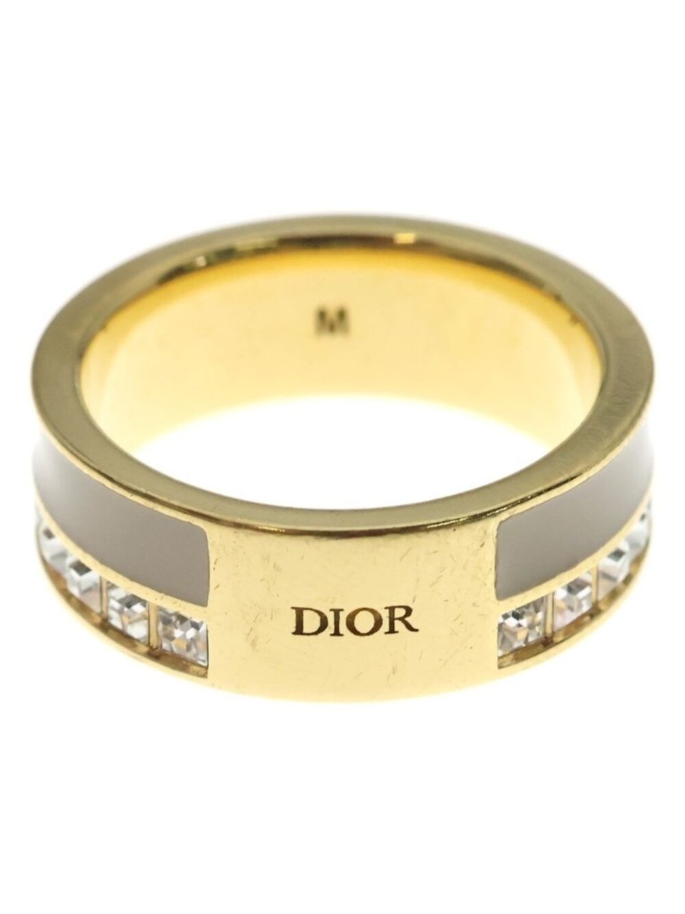 Dior Nightcode Ring Yellow Gold Beige Metal Rhinestone - Picture 2 of 8